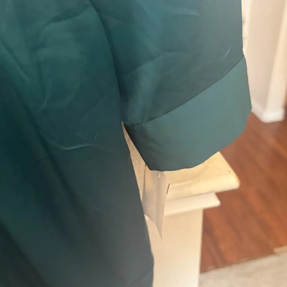 Express Deep Teal Button-Up Jumpsuit XL - Picture 7 of 12